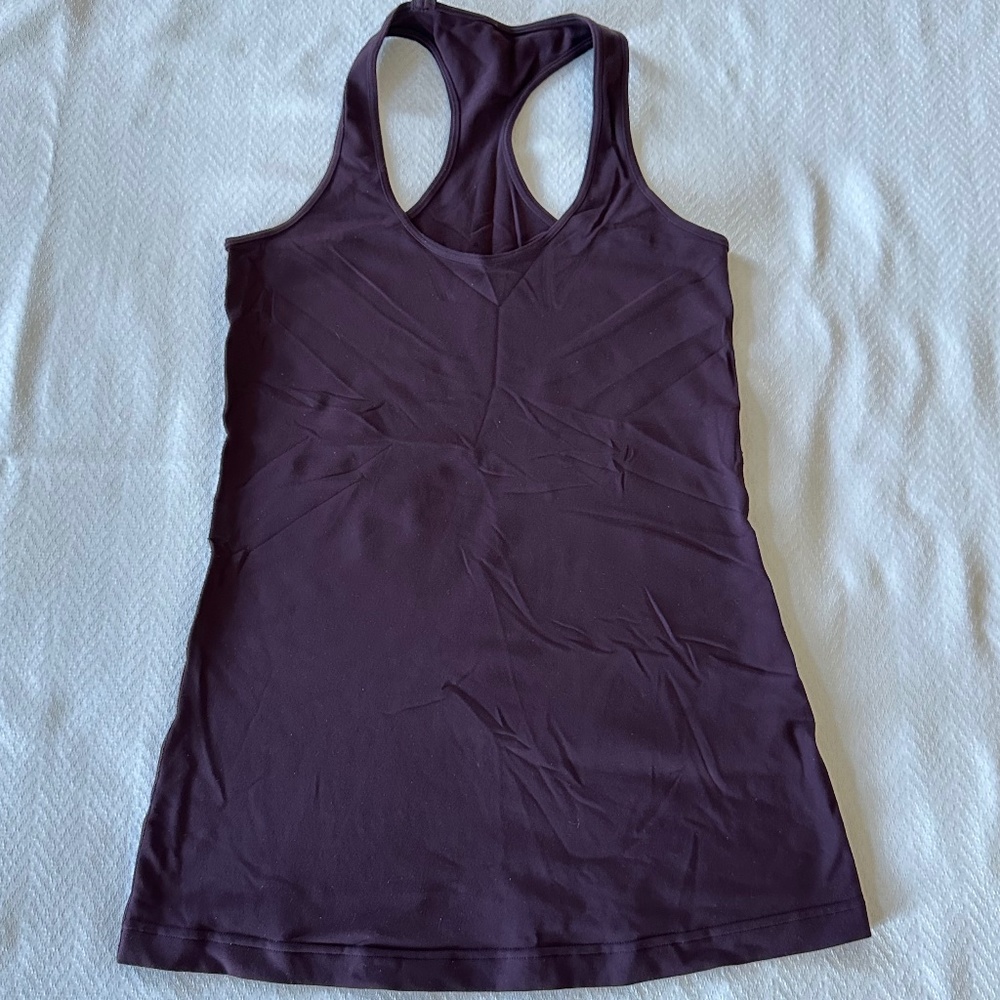 Lululemon Cool Racerback Tank, Size 4, Purple/Eggplant